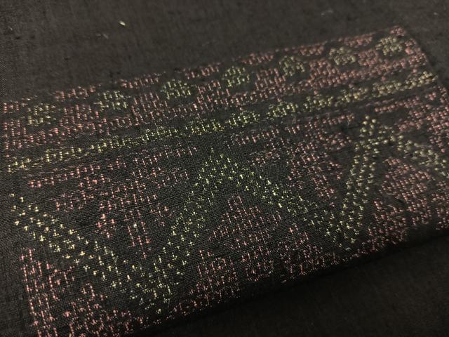 平和屋本店□極上 本場結城紬 重要無形文化財 100亀甲 飛び亀甲柄