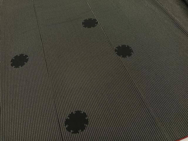 平和屋着物●本塩沢　雪輪丸文　黒地　正絹　逸品　BAAT0900yc 平和屋着物○本塩沢 雪輪丸文 黒地 正絹 逸品 BAAT0900yc