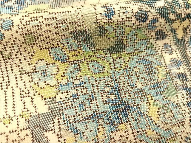 平和屋着物●本場大島紬　正倉院花文　正絹　逸品　BAAT0938yc 平和屋着物○本場大島紬 正倉院花文 正絹 逸品 BAAT0938yc