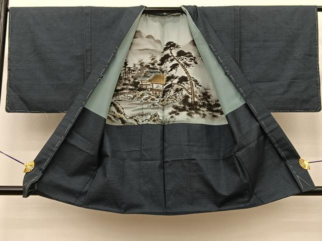 平和屋着物○男性 本場大島紬 アンサンブル 100亀甲 総詰め 正絹 逸品