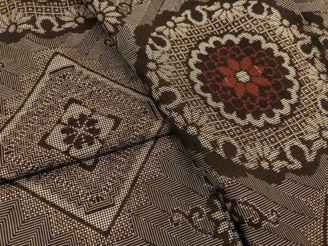 平和屋着物●本場大島紬　龍郷絣　正絹　逸品　BAAT0974yc