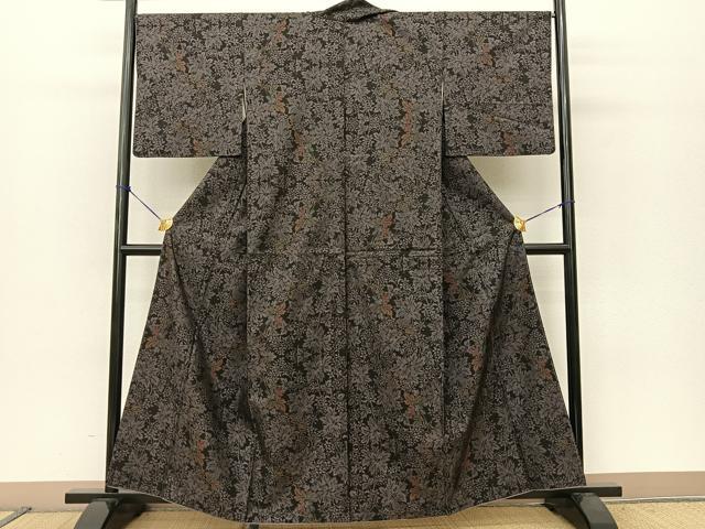 平和屋着物○本場大島紬 9マルキ 舞花間道 正絹 逸品 AAAU4315np 平和屋