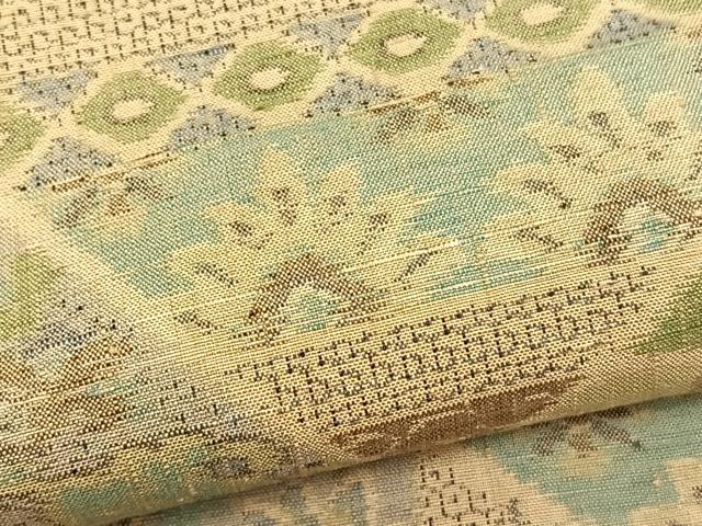 平和屋着物○小千谷紬 切嵌文様 正絹 逸品 BAAT6671hv