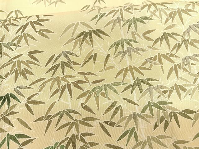 平和屋着物○訪問着 本場染大島紬 作家物 刺繍 笹竹文 正絹 逸品