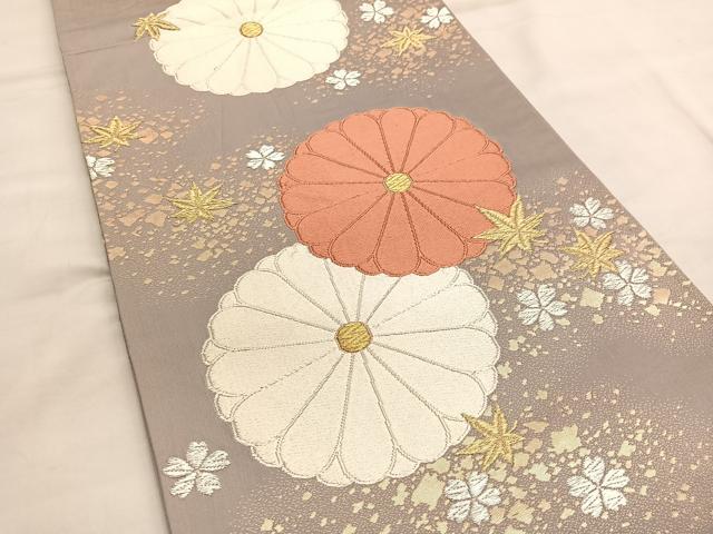 平和屋着物○西陣 河合美術織物謹製 六通柄袋帯 唐織 舞蝶