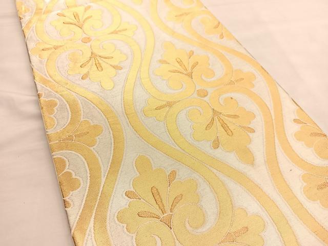 平和屋着物■西陣　川島織物　六通柄　本袋帯　立涌花唐草文　金銀糸　正絹　逸品　BAAT6797hv 平和屋着物□西陣 川島織物 六通柄 本袋帯 立涌花唐草