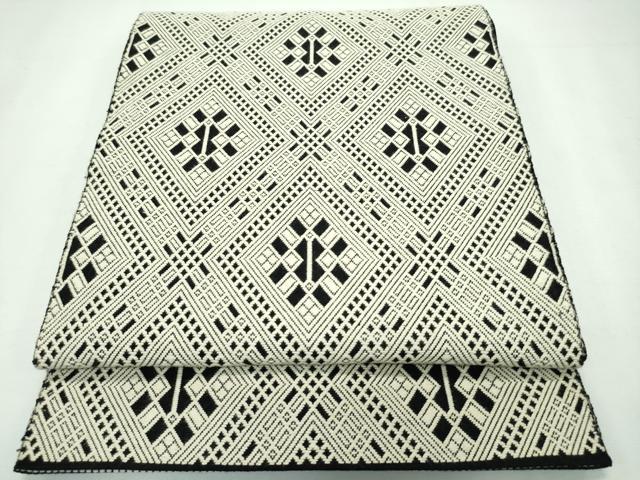 こぎん刺し(名古屋帯) 津軽こぎん刺し(名古屋帯）