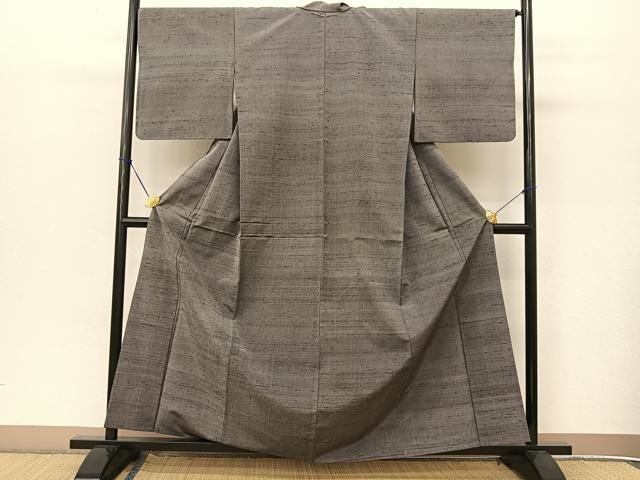 平和屋着物▽上質な紬 　単衣　霞文 　正絹　逸品　未使用　BAAT9032yc_1
