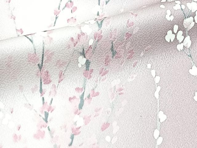 平和屋着物▽上質な小紋　単衣　枝梅文　暈し染め　正絹　逸品　BAAT9042yc_4