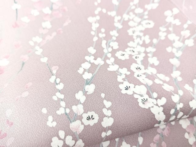 平和屋着物▽上質な小紋 単衣 枝梅文 暈し染め 正絹