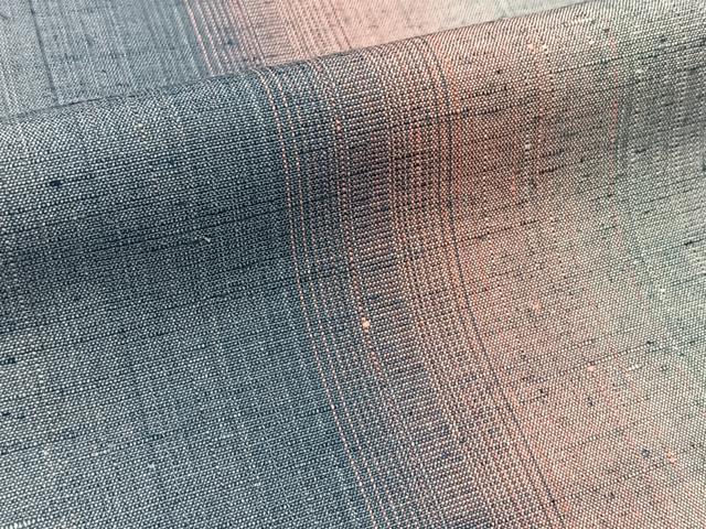 平和屋着物▽珈琲染紬　単衣　霞文　正絹　逸品　BAAT9057yc 平和屋着物▽珈琲染紬 単衣 霞文 正絹 逸品 BAAT9057yc