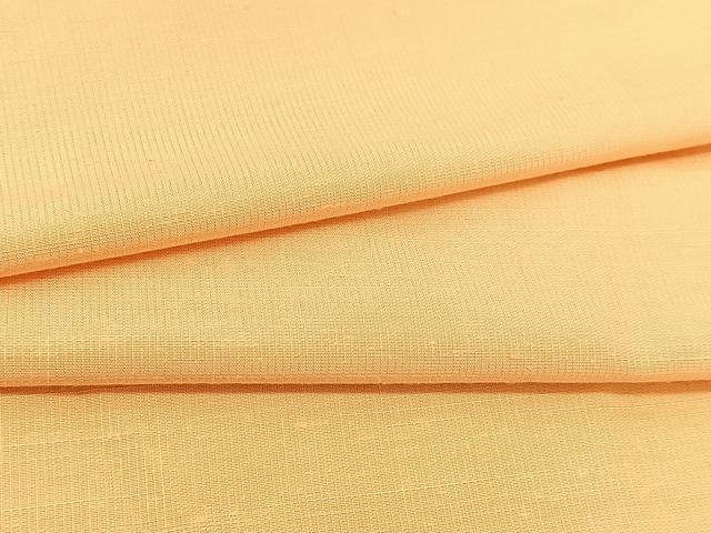 平和屋着物▽上質な紬　単衣　色無地　伽羅色　正絹　逸品　未使用　BAAT9110yc