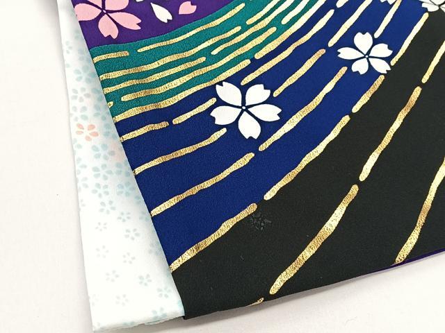平和屋着物▽訪問着 単衣 桜散らし 金彩 洗える着物 BAAT9123yc