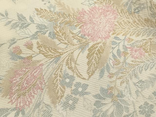 平和屋着物＃羽織 草花地紋 金銀糸 正絹 逸品 CAAR9184id