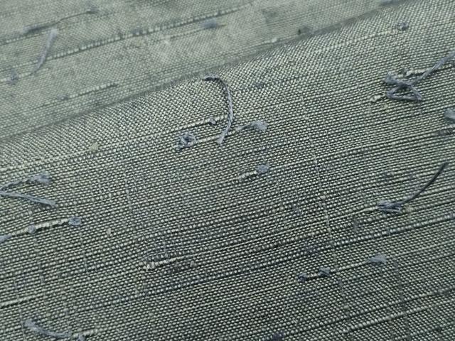 平和屋着物＃男性 和装コート ひげ紬地 錆鼠色 正絹 逸品 CAAT5606idの