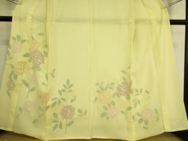 平和屋着物□極上 訪問着 無双 紗袷 紗×絽 紫陽花 あじさい 若芽