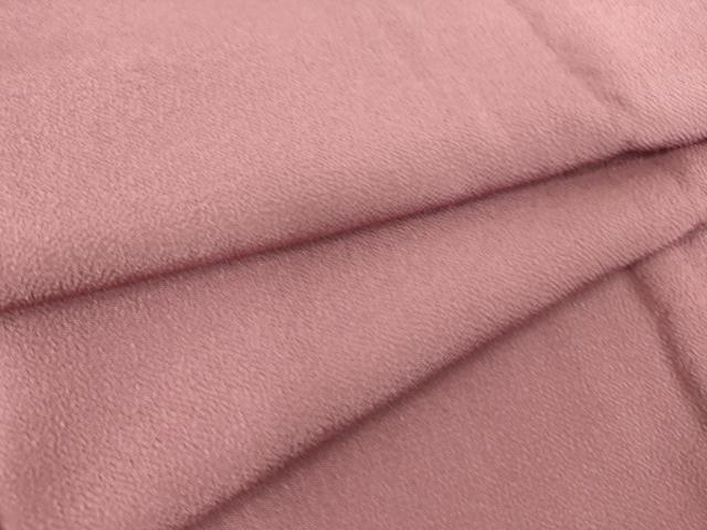 平和屋着物▽色無地　単衣　長春色　洗える着物　鬼しぼ縮緬　未使用　DAAS0728az