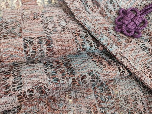 平和屋着物▽道中着 スリーシーズン 春夏秋 塵除け 変わり市松文