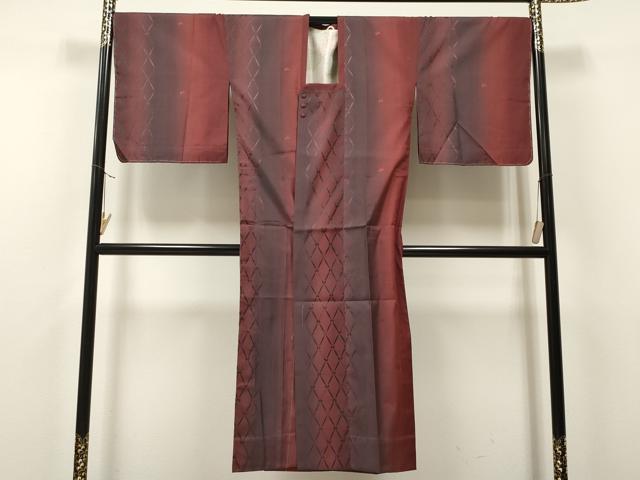 平和屋着物▽道行コート　単衣　吉祥舞蝶間道　ロング丈　正絹　逸品　未使用　CAAT5629id