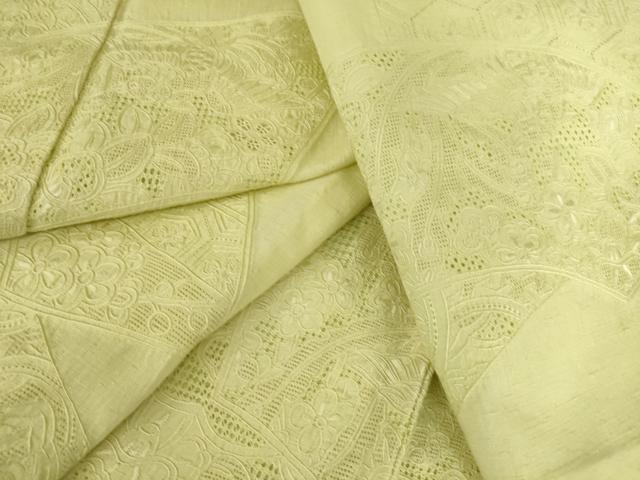 o*3様 単衣 逸品 総刺繍 中国三大刺繍 汕頭刺繍 一つ紋 正絹 T-5741 単衣 逸品 総刺繍 中国三大刺繍 汕頭刺繍 一つ紋 正絹 T-5741