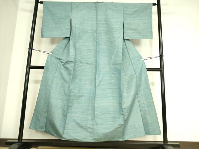 平和屋着物▽上質な紬　単衣　霞文　正絹　逸品　DAAS0994az 平和屋着物▽上質な紬 単衣 霞文 正絹 逸品 DAAS0994az