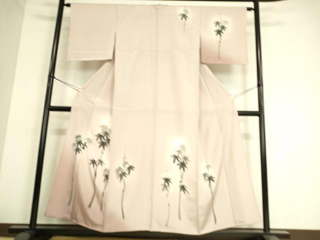 平和屋着物▽訪問着　単衣　笹文　手描き　暈し染め　正絹　逸品　DAAT9004az