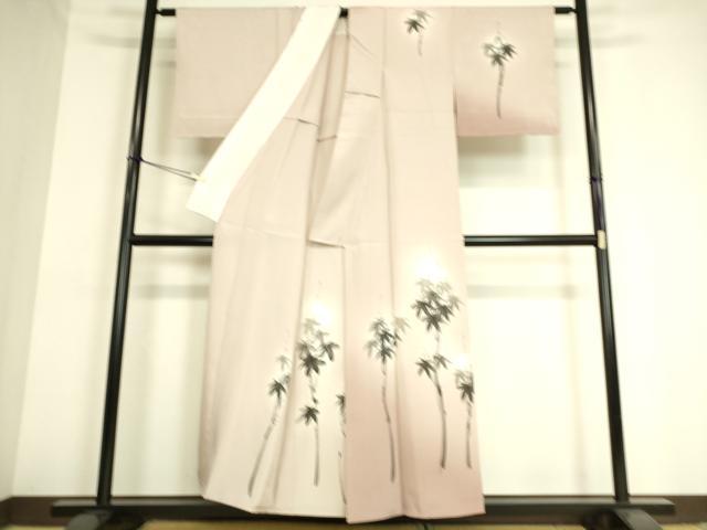 平和屋着物▽訪問着 単衣 笹文 手描き 暈し染め 正絹 逸品