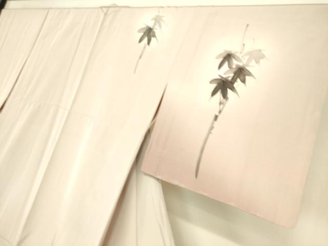 平和屋着物▽訪問着 単衣 笹文 手描き 暈し染め 正絹 逸品