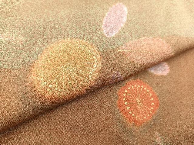 平和屋着物＃道行コート ロング丈 絞り 枝花文 金彩 正絹 逸品 BAAT8927gt