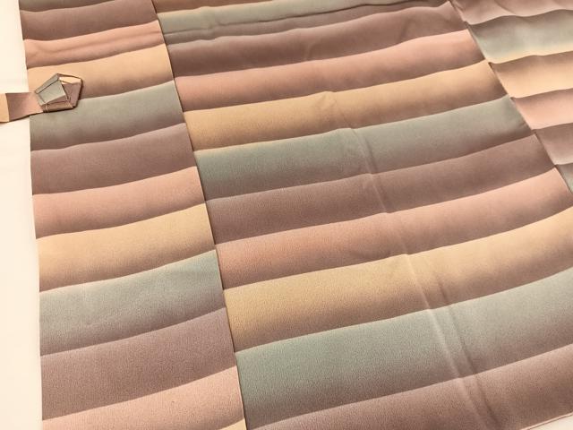 平和屋着物＃道中着 横段文 正絹 逸品 BAAT9247gt