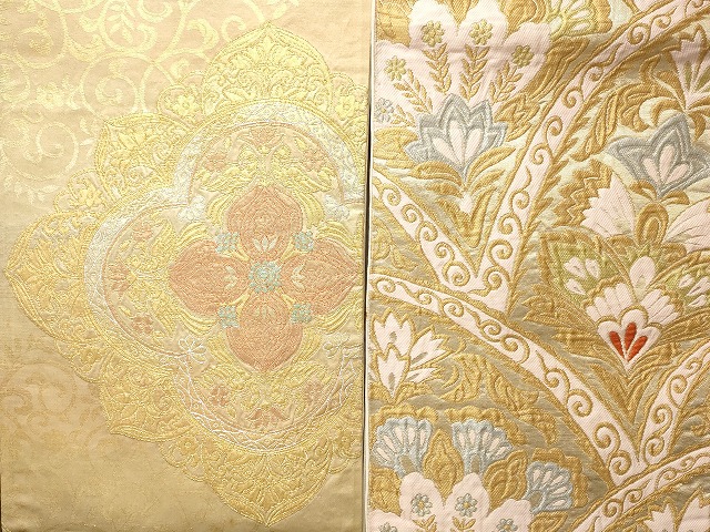 平和屋本店■袋帯 西陣 まとめて100点 向かい鶴 人物 向かい蝶 更紗 花柄 宝相華 佐竹孝機業店 佐賀錦 未使用品あり 全て正絹 se3290