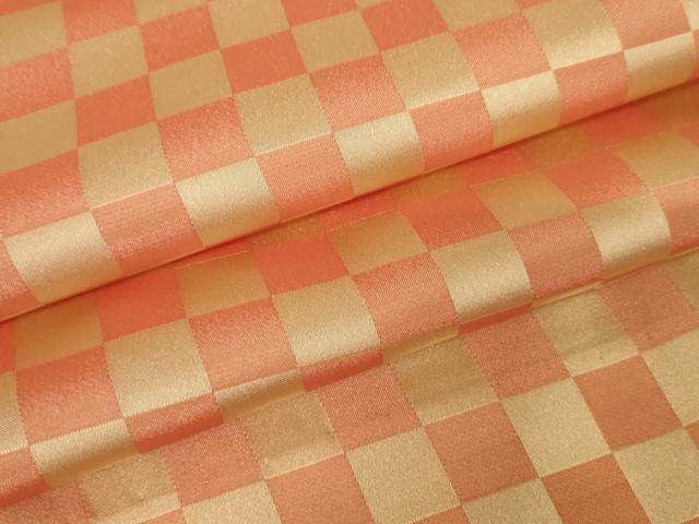 平和屋着物●長襦袢　無双仕立て　市松文様　広衿仕立て　洗える着物　AAAW5339br