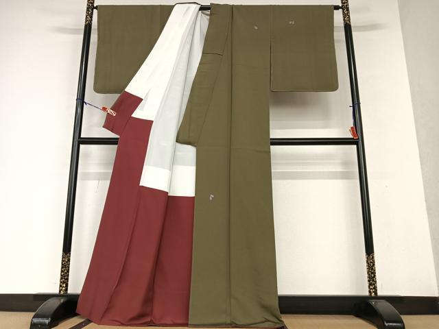 平和屋着物○世界的人形師 辻村寿三郎 ジュサブロー 小紋 舞花文 金彩