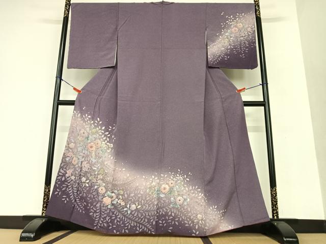 平和屋着物●訪問着　辻が花　手描き　絞り　暈し染め　正絹　逸品　AAAW9060zg