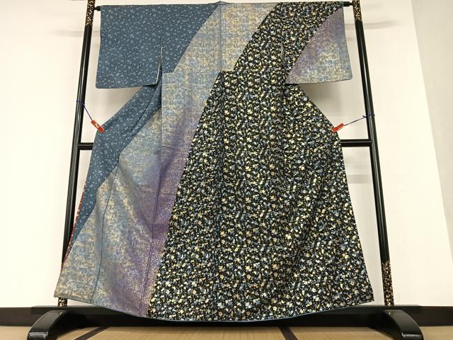 平和屋着物○訪問着 箔散らし 暈し染め 金銀彩 正絹 逸品 AAAU4352np