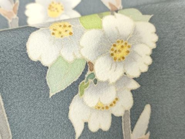 平和屋着物●本加賀友禅作家　星野高志　訪問着　枝花文　正絹　逸品　未使用　AAAW5354br 平和屋着物○本加賀友禅作家 星野高志 訪問着 枝花文 正絹 逸品 未使用