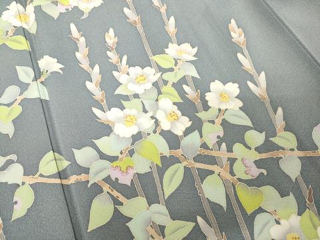 平和屋着物○本加賀友禅作家 星野高志 訪問着 枝花文 正絹