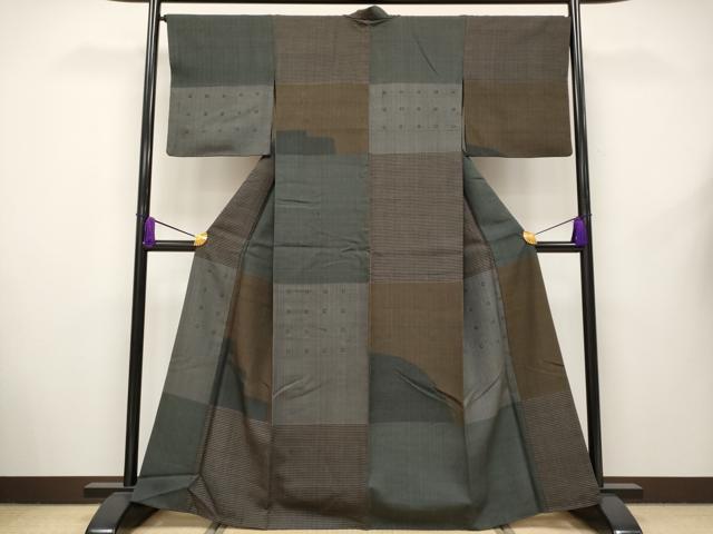 平和屋本店□極上 Maru Factory 丸山正 紬 単衣 逸品 DZAA3705kh5 平和屋