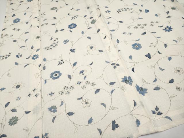 平和屋着物○伝統工芸士 池田光正 紬 夢幻織 抽象間道 反端付き 正絹