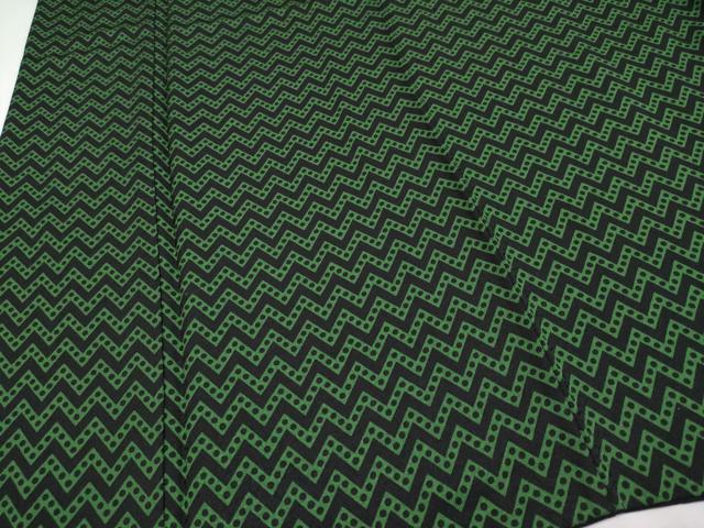 平和屋本店■極上　キモノデザイナー　斉藤上太郎　小紋　幾何学文様　黒地　逸品　CYAA2649s5 平和屋本店□極上 キモノデザイナー 斉藤上太郎 小紋 幾何学文様 黒地 逸品