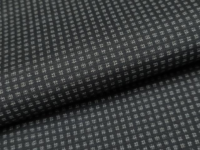 平和屋本店□極上 西陣 本場縞大島紬 18算 格子柄 みしな