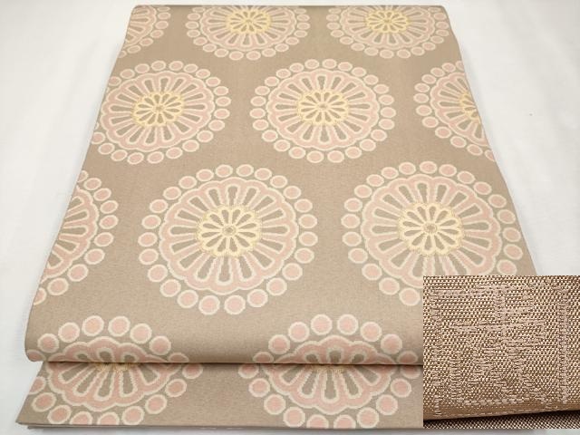 平和屋本店■最高級　人間国宝　北村武資　経錦　六通柄袋帯　吉祥花文　金糸　逸品　CYAA2681s5