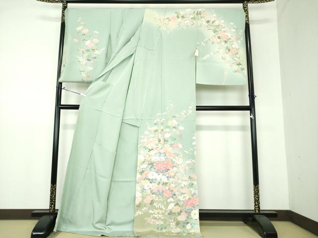 平和屋着物●訪問着　友禅　作家物　吉祥花文　暈し染め　上代40万　仮絵羽　正絹　逸品　未使用　DABE5344ps_1
