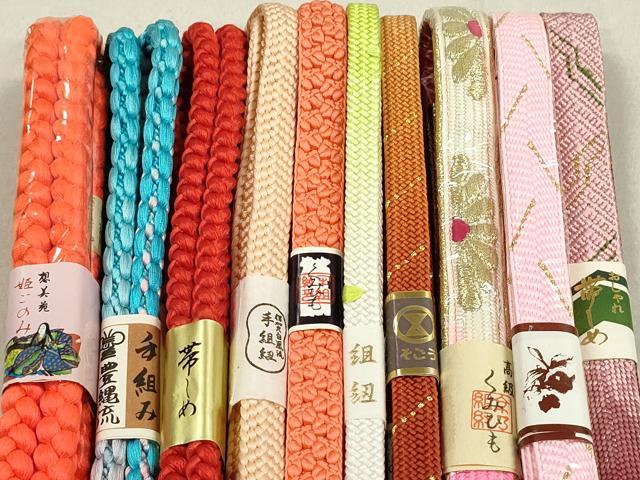 平和屋着物○和装小物 帯締め10本 豊縄流手組み 手組紐