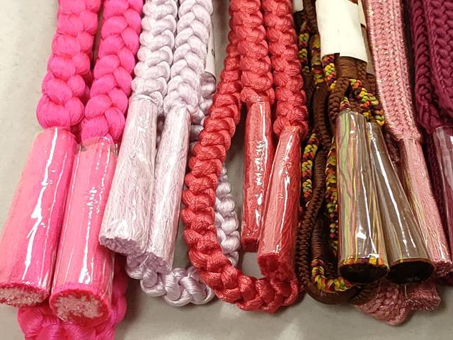 平和屋着物○和装小物 帯締め10本 高麗組 手組紐 金糸 逸品 未