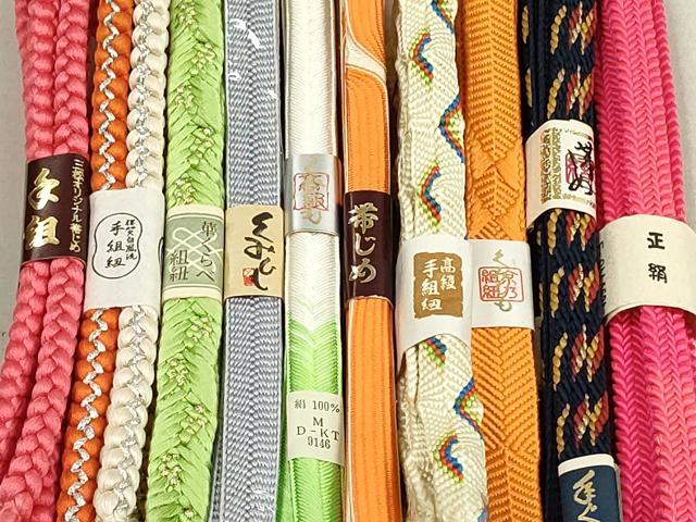 平和屋着物○和装小物 帯締め10本 笹浪組 京乃組紐 手