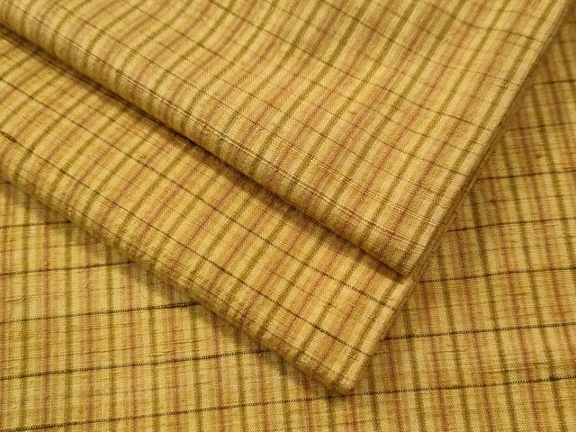 平和屋着物●上質な紬　格子柄　正絹　逸品　CAAU1709yc