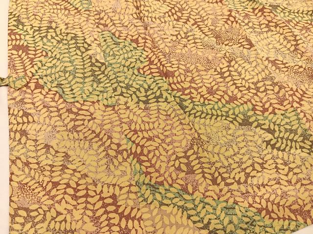 平和屋着物＃道中着 道長葉尽くし文 正絹 逸品 BAAU0043gt