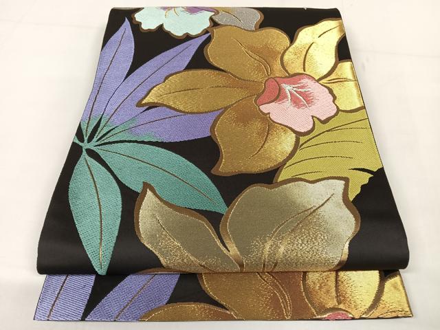 平和屋着物＊夏物 六通柄袋帯 萩文 金糸 正絹 逸品 AAAW3095jh