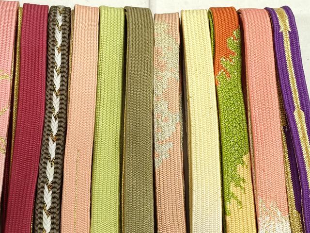 平和屋着物○和装小物 帯締め20本 高麗組 観世組 笹浪組